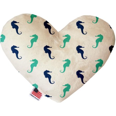 MIRAGE PET PRODUCTS Seahorses 6 in. Stuffing Free Heart Dog Toy 1260-SFTYHT6